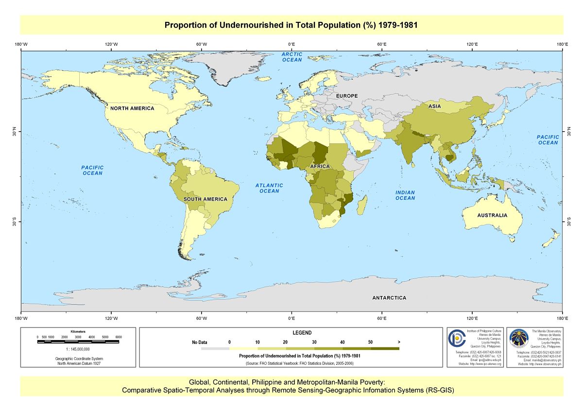 Proportion Of Undernourished In Total Population (percentage) 1979-1981 