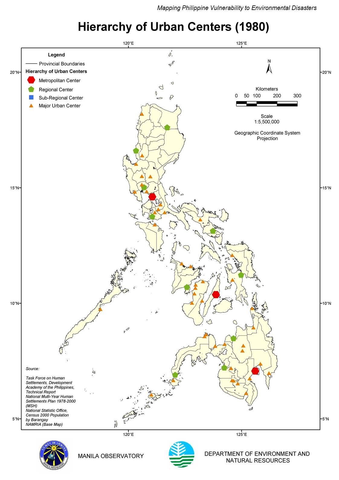 Hierarchy of Urban Centers_Philippines_1980 (Produced_2006) – GEOPORTAL ...