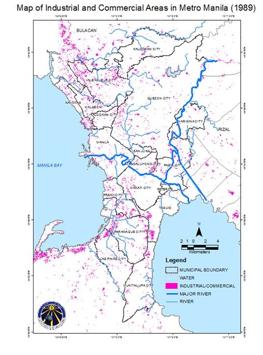 Map of Industrial and Commercial areas_Metro Manila_1989 – GEOPORTAL is ...